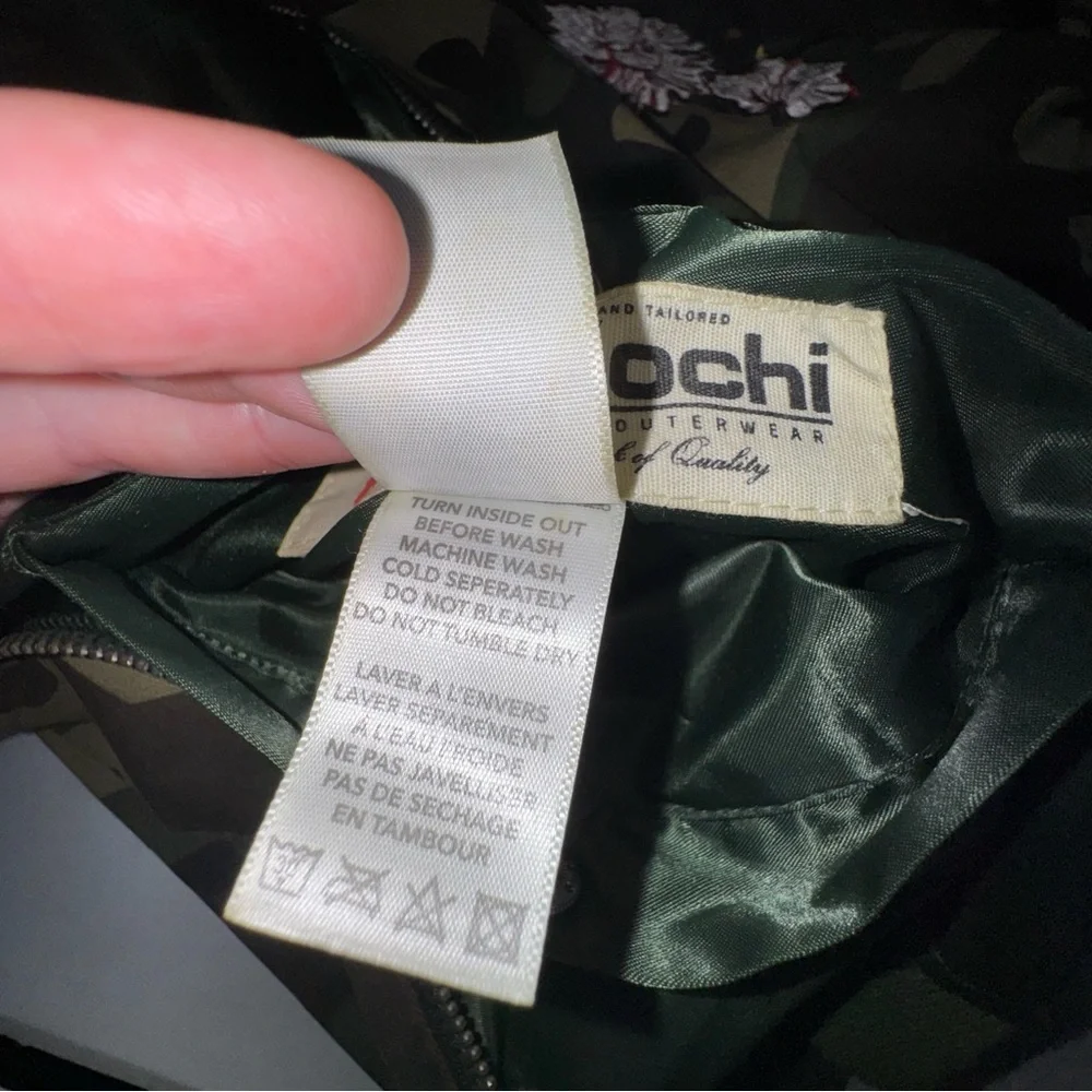 IRO Iroochi Reversible Camo Green Bomber Jacket Embroidered Tiger‎ Floral 2XL